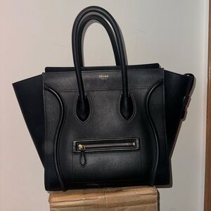 CELINE MINI BLACK LUGGAGE BAG